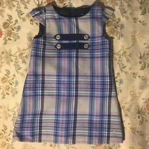 Nautica Short Sleeve Plaid Dress - 12M